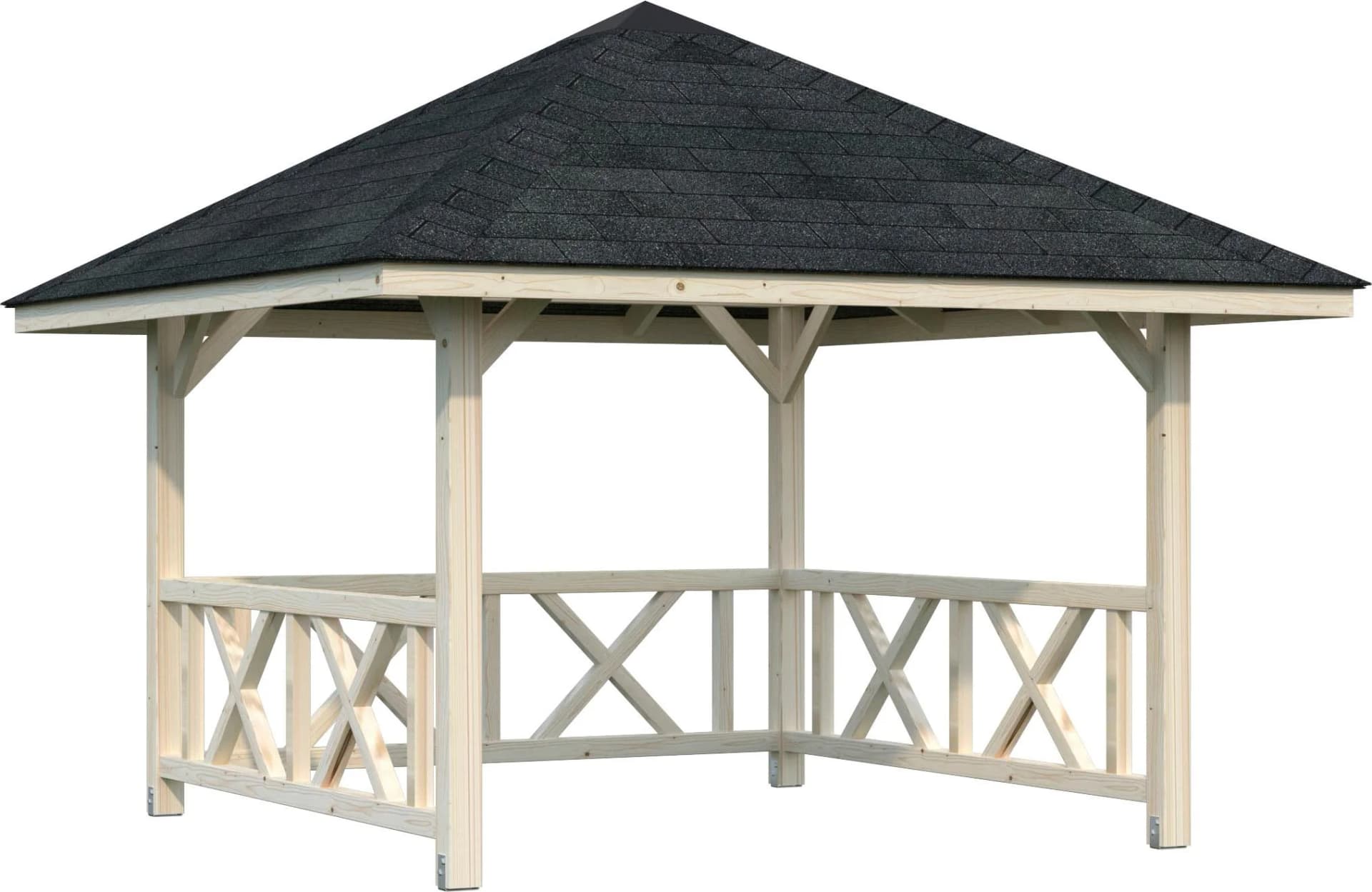 PALMAKO Holzpavillon Bianca 8,3 m² Massivholz Fichte Natur