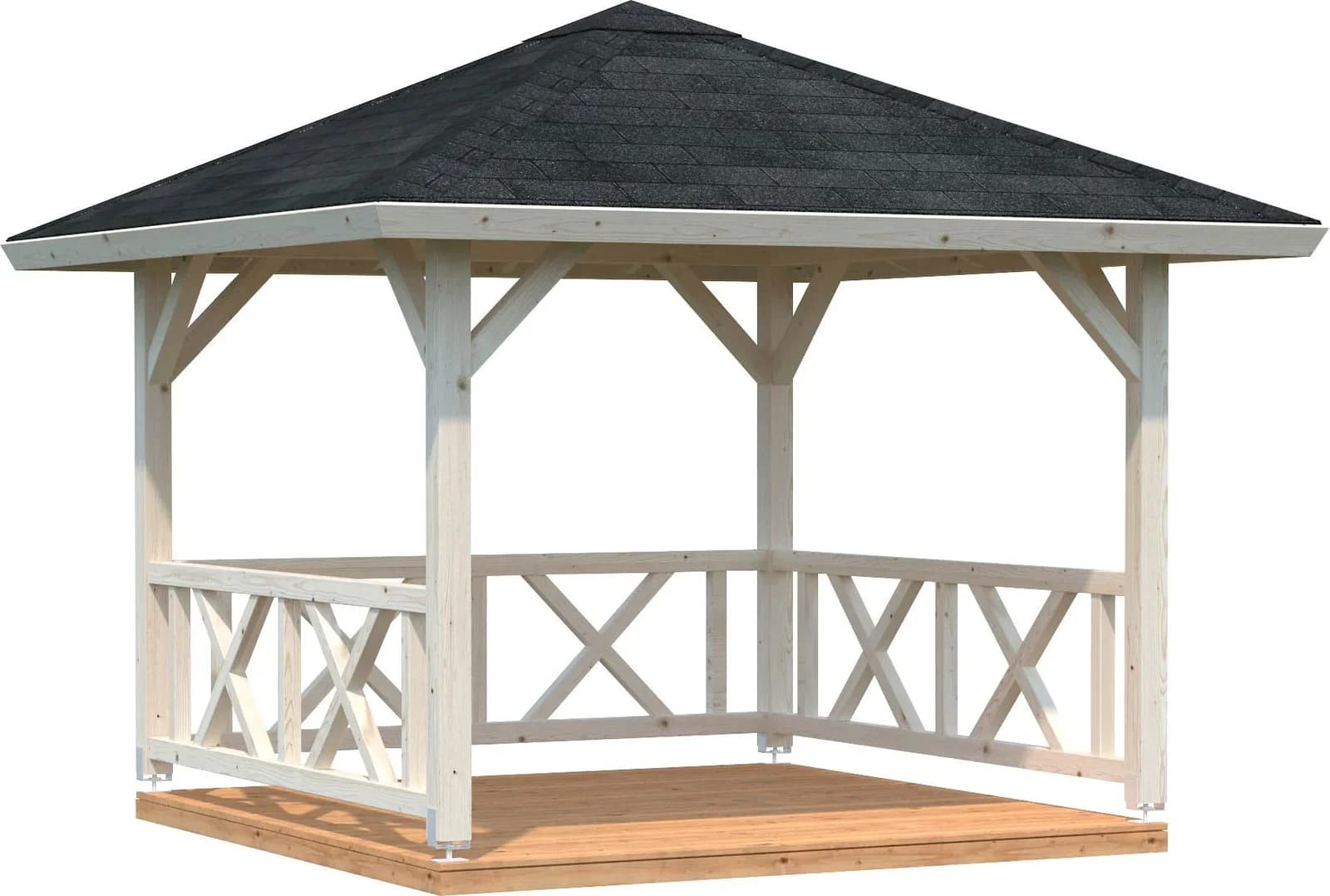 Palmako Garten Pavillon Betty Beige Massivholz