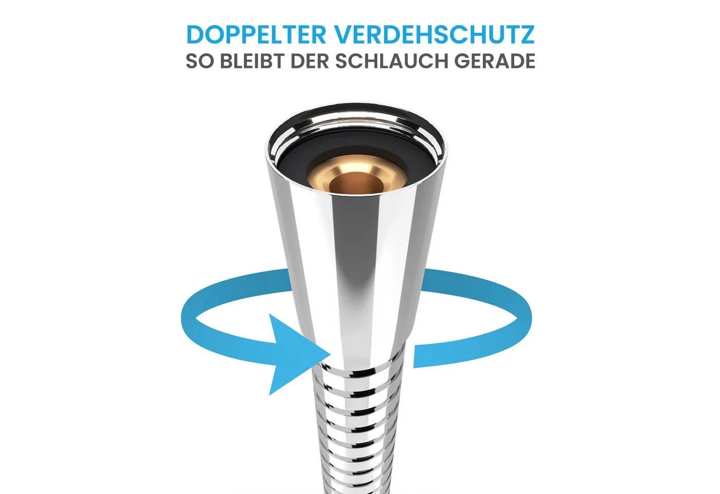 Bächlein Brauseschlauch Edelstahl 1,6m Silber