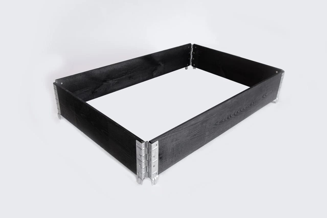 Upyard Beetrahmen Holz 80x60 cm Schwarz