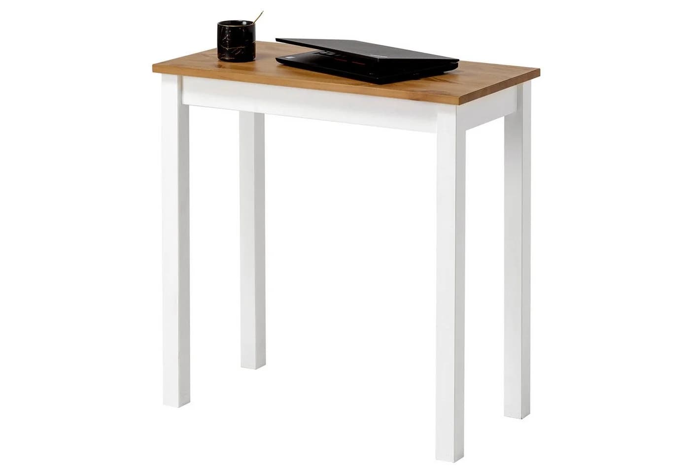 hagge home Vesa Schreibtisch Massivholz Weiß-Braun Skandinavisch