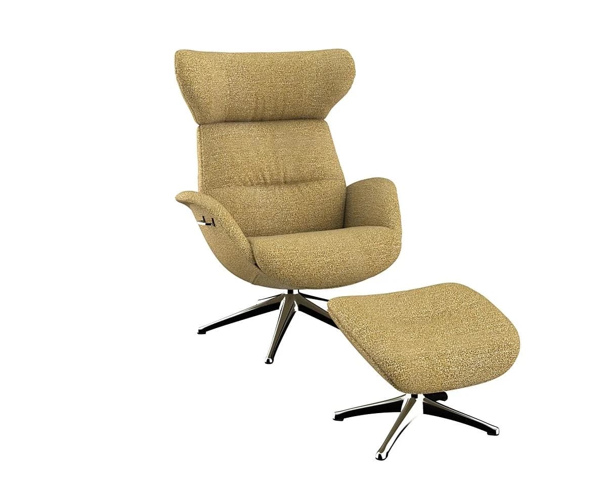 Flexlux Relaxsessel More Skandi Gelb mit Verstellfunktion