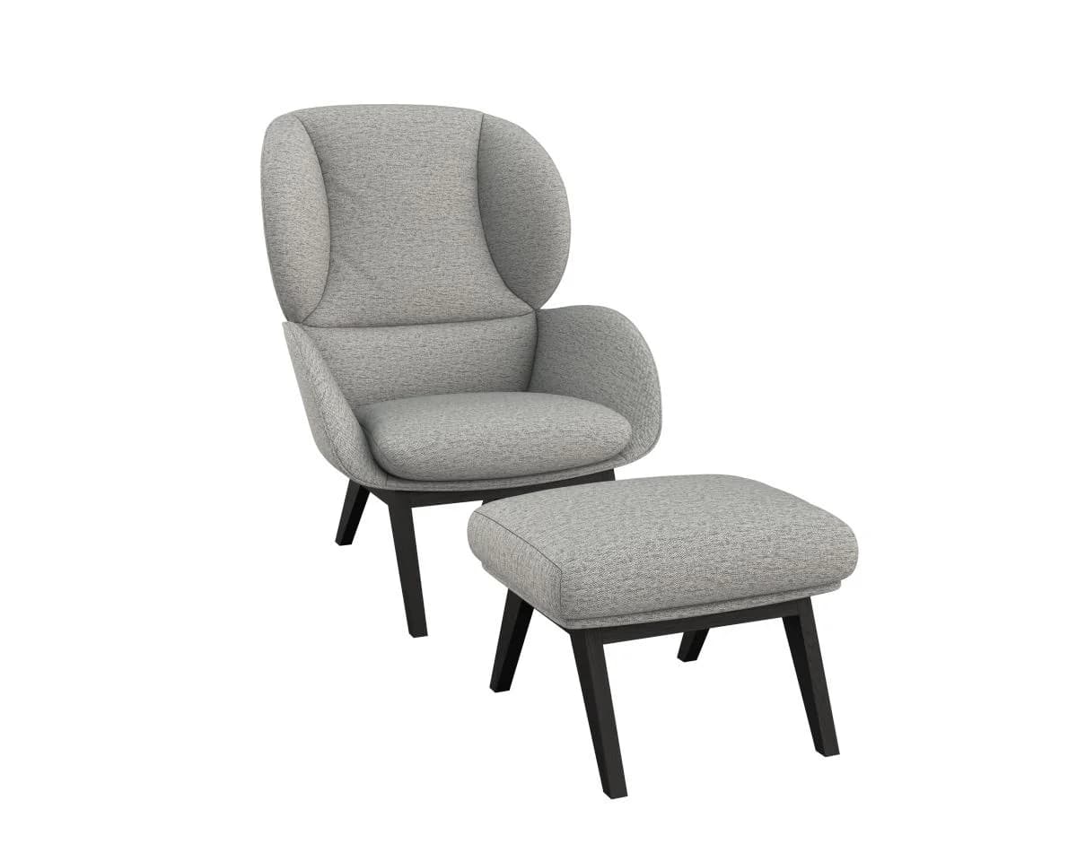 Flexlux Ohrensessel Adria Grau Skandinavisches Design