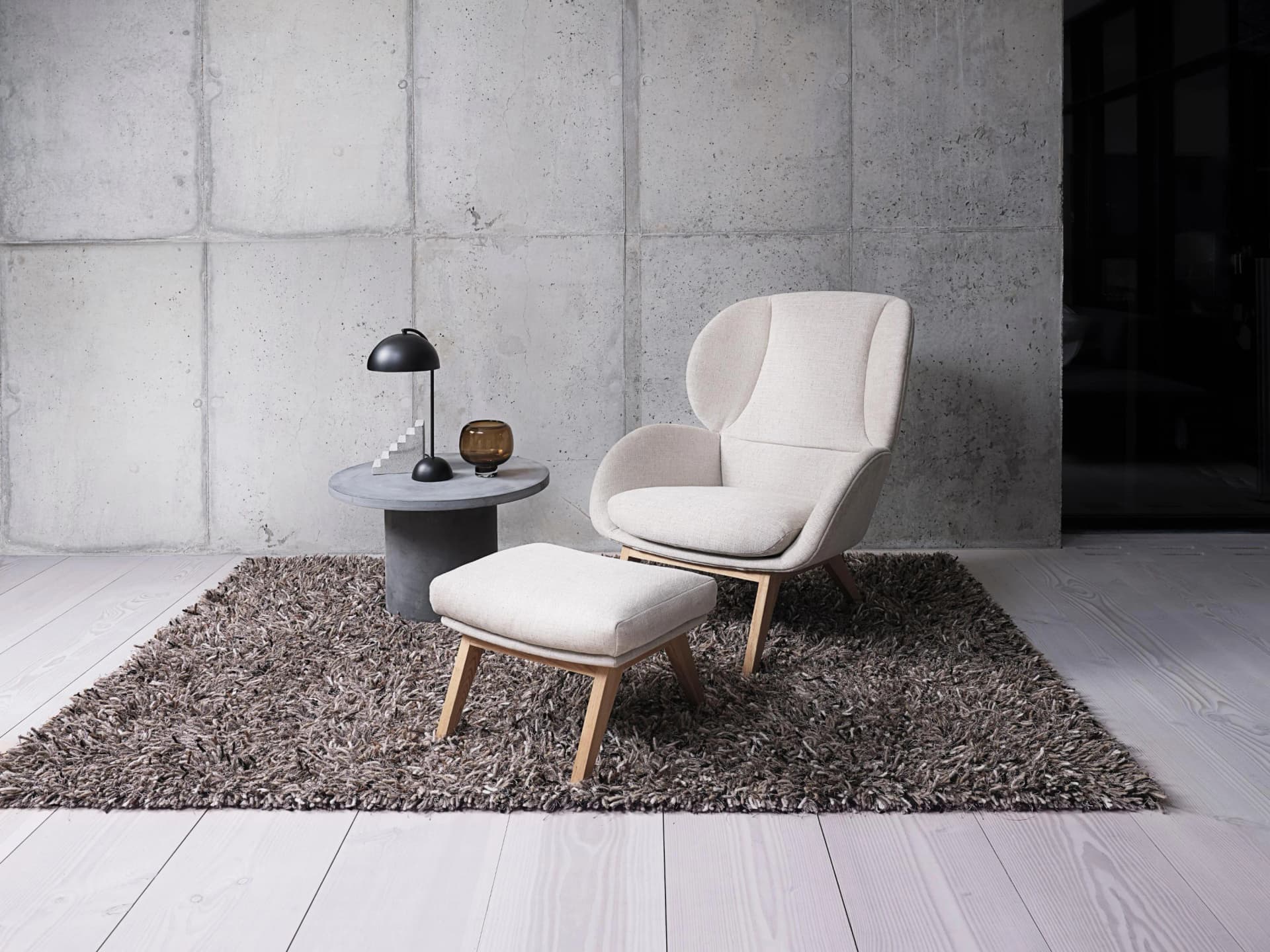 FLEXLUX Ohrensessel Adria Dusty Green Skandinavisch