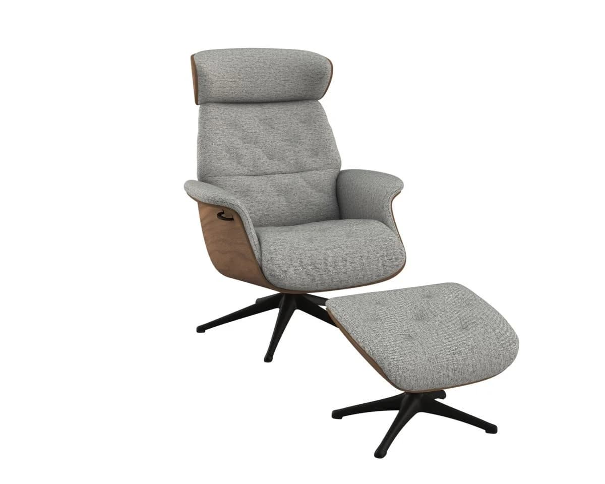 Flexlux Relaxsessel Volden Grau mit verstellbarer Rückenlehne
