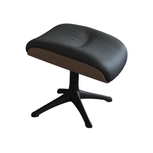 FLEXLUX Fußhocker Clement Schwarz Echtleder