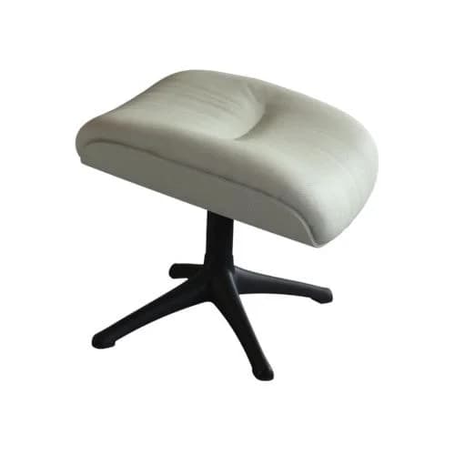FLEXLUX Fußhocker Elegant Warm Weiß Echtleder Skandinavisch