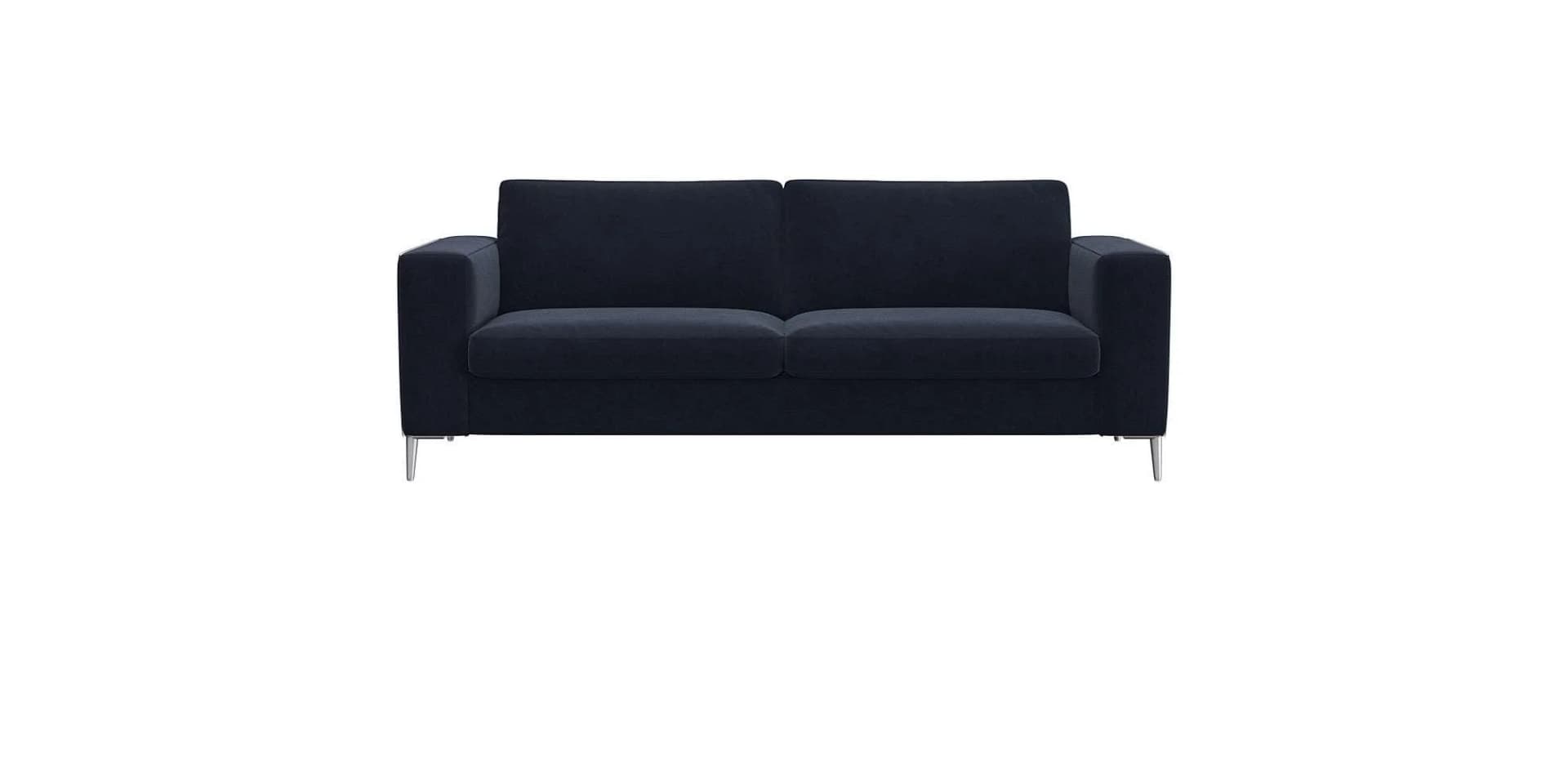 Flexlux Fiore 2,5-Sitzer Sofa Royal Blau Polyester Aluminiumfüße