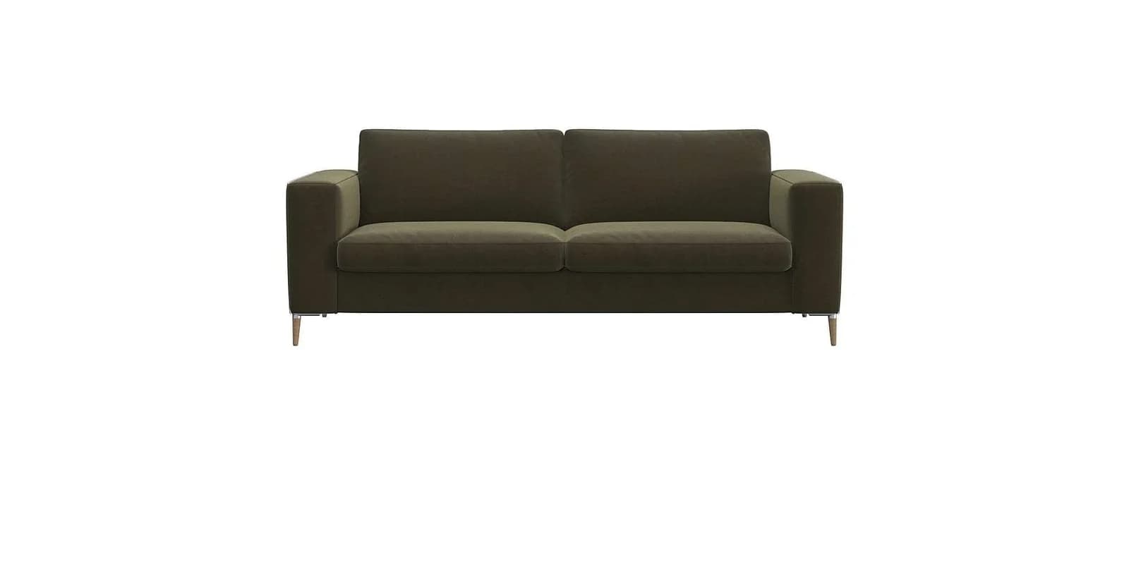 Flexlux Sofa Fiore 2,5-Sitzer Grün Velvet mit Kaltschaum