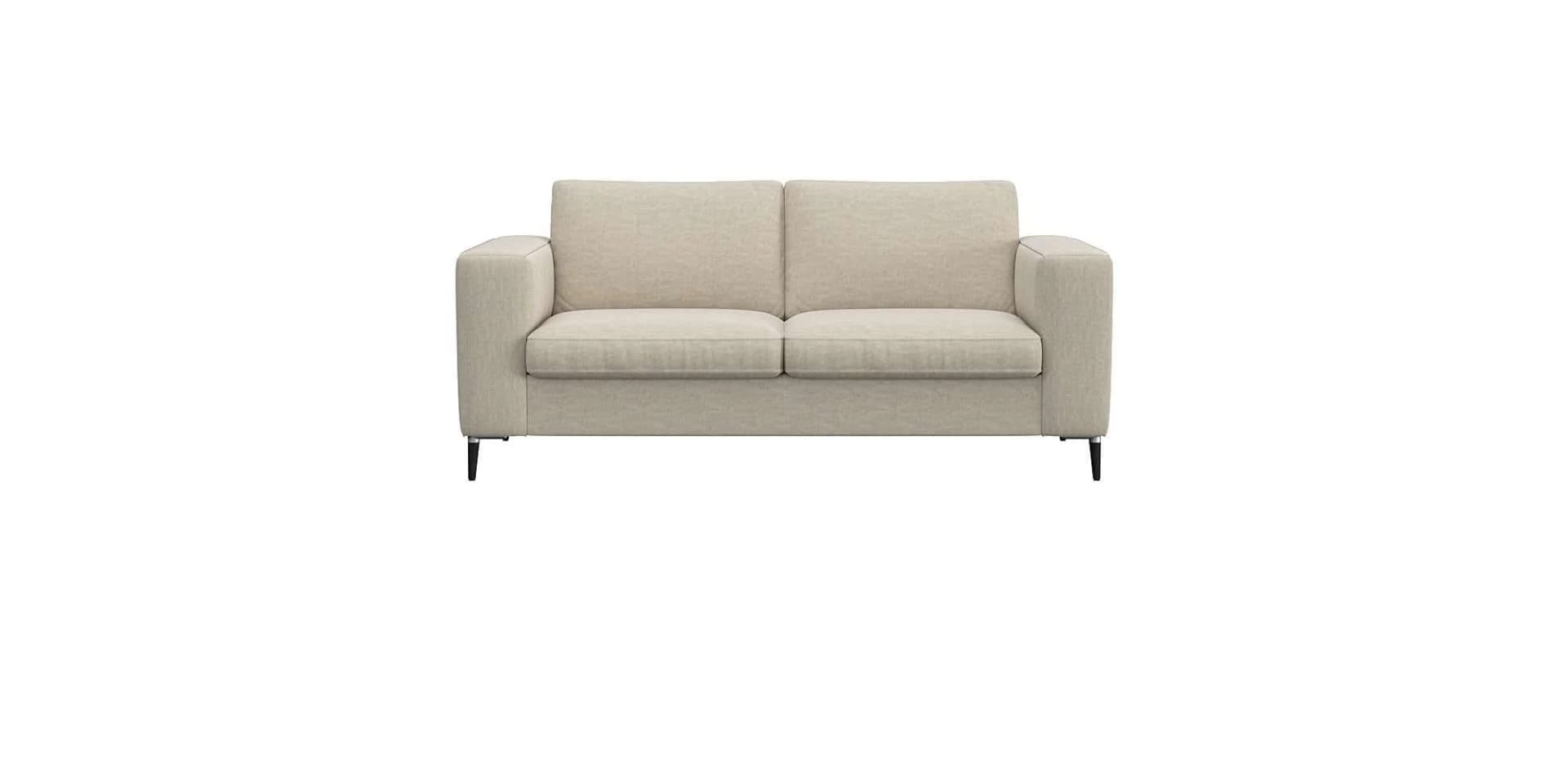 FLEXLUX Fiore 2-Sitzer Sofa Weiß mit Aluminiumfüßen