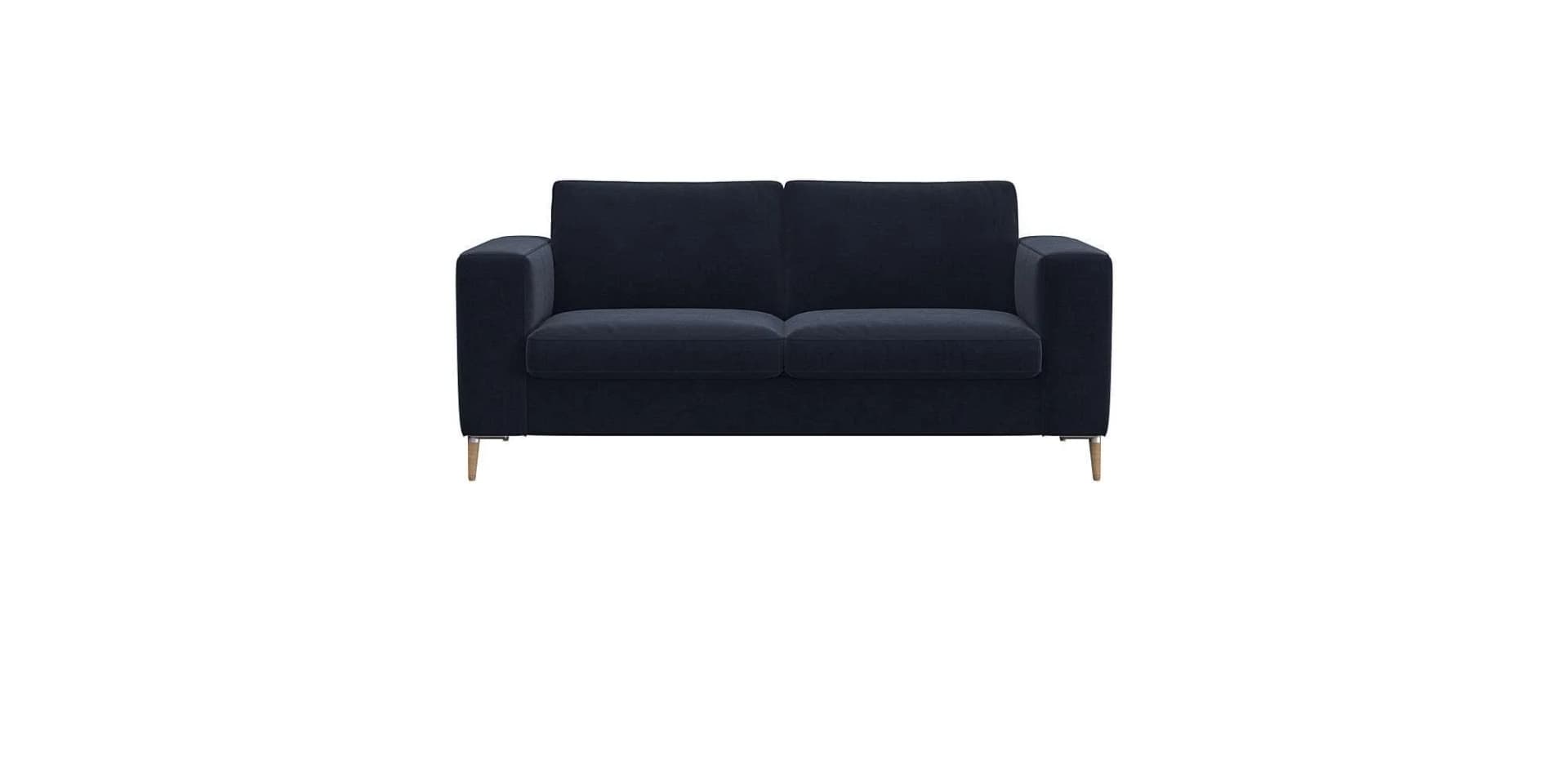 FLEXLUX Fiore Designsofa 2-Sitzer Royal Blau Skandinavisch
