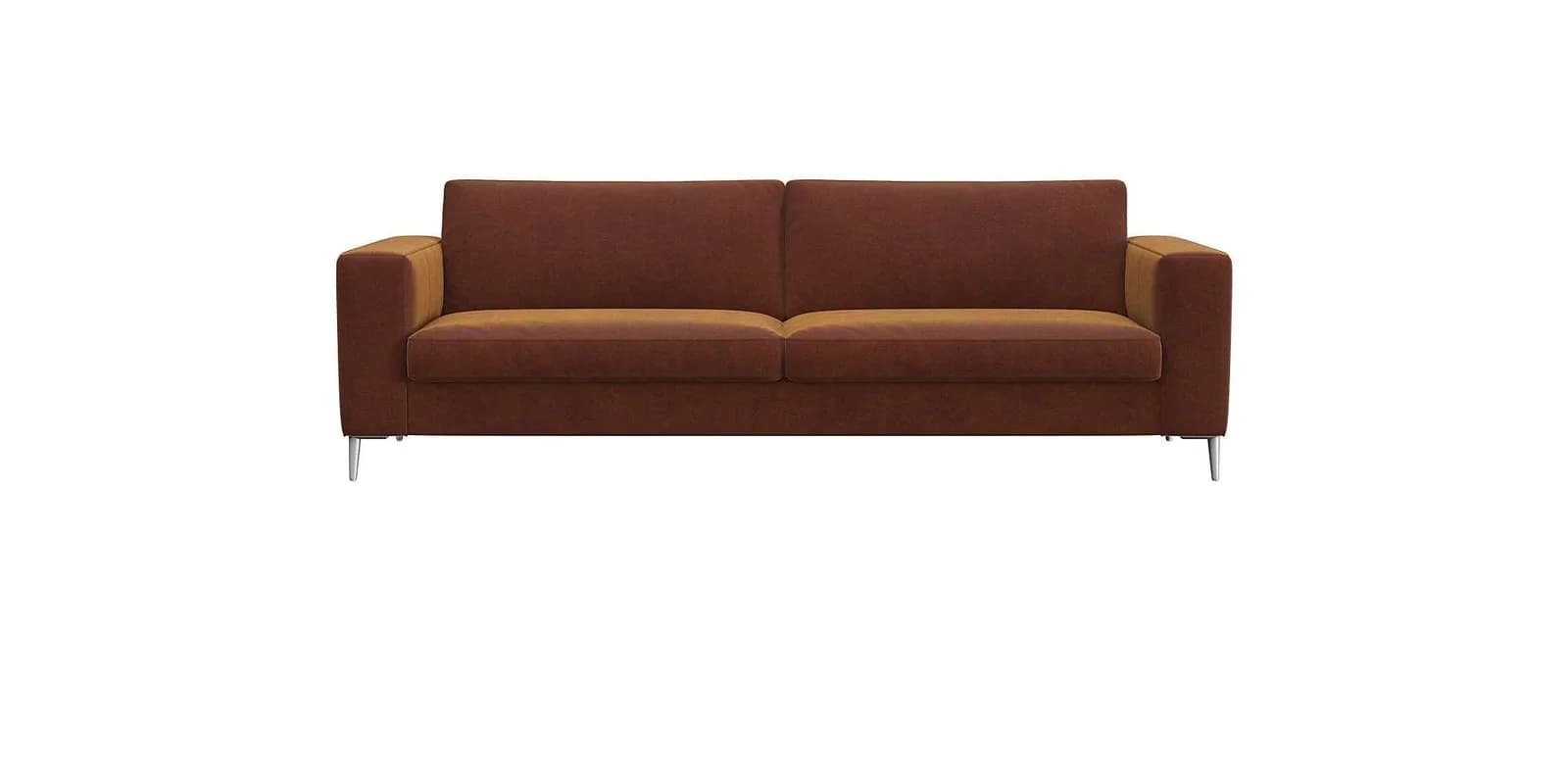 FLEXLUX Fiore 3-Sitzer Sofa Cognac Polyester Breite Armlehnen