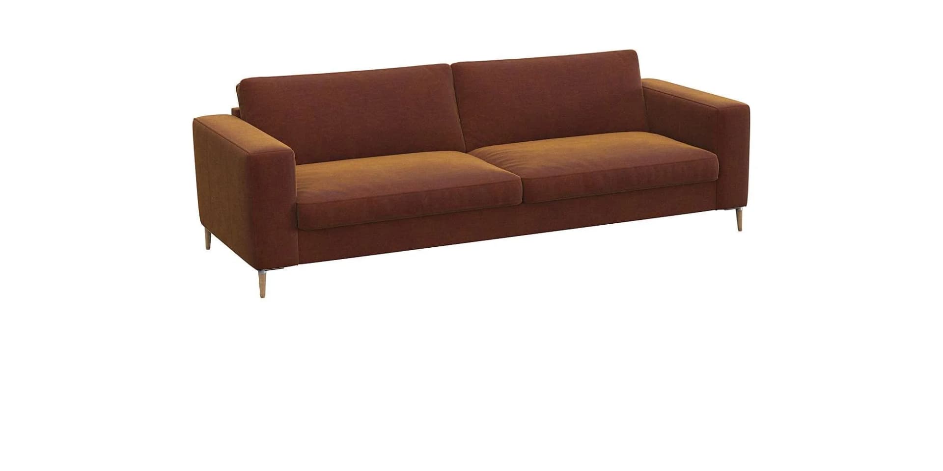 Flexlux 3-Sitzer Sofa Fiore Braun Kaltschaum-Polsterung