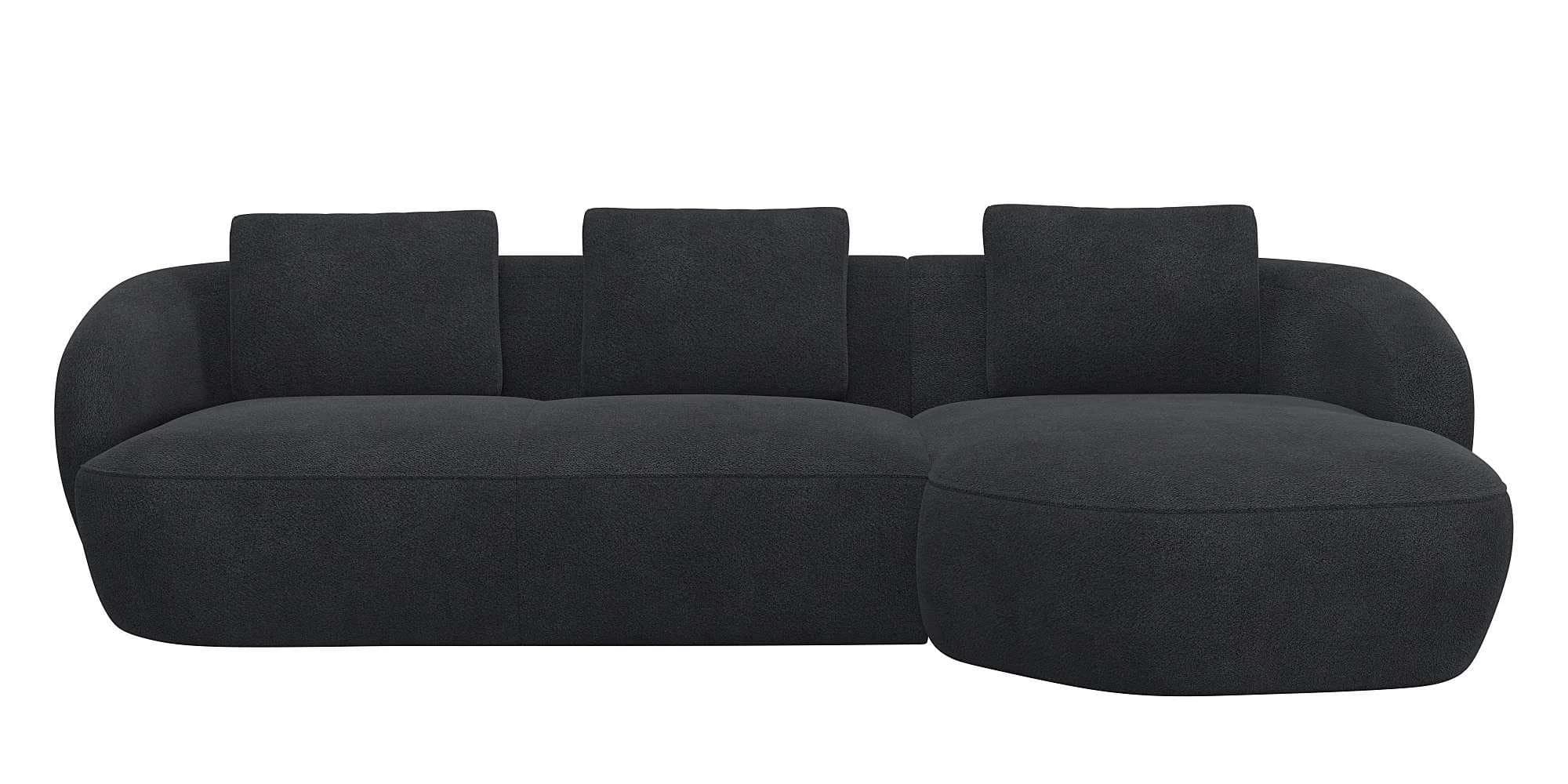 Flexlux Wohnlandschaft Torino L-Form Grau Boucle