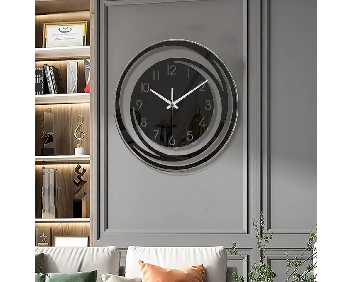 feinlux Wanduhr CT0974 Modern Schwarz