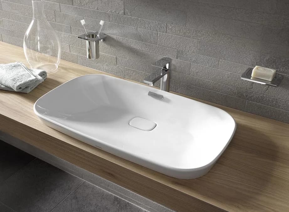 TOTO NEOREST Aufsatzwaschtisch Weiß Keramik ohne Hahnloch
