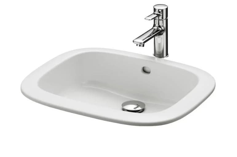 TOTO Einbauwaschtisch 53 cm eckig weiß Keramik CeFiONtect