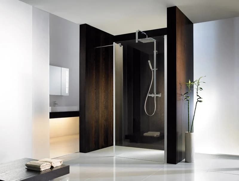 HSK Walk-In Atelier Frontelement mit Glas chromoptik