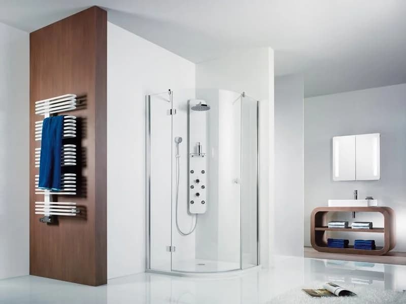 HSK Premium Softcube Runddusche 3-teilig 6853 Chromoptik ESG Glas