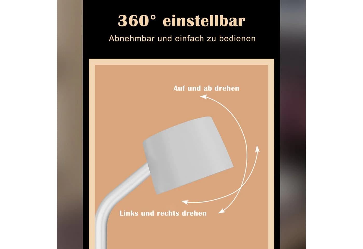 Luckice LED Schreibtischlampe mit kabellosem Ladegerät, Bluetooth Lautsprecher, 3 Farben Dimmbar