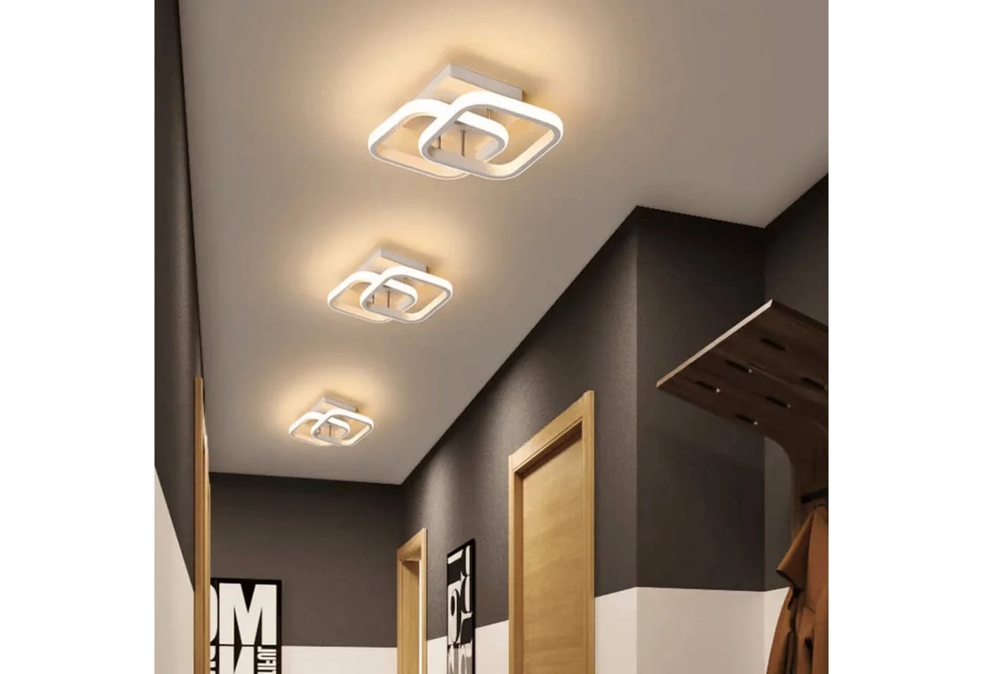 ibettertec Deckenleuchte LED Dimmbar 3-Farbige Warmweiß Neutralweiß Kaltweiß