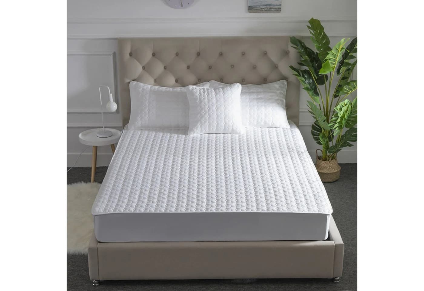 Matratzenauflage Baumwolle 90x200cm, 140x200cm, 180x200cm wohnTRAUM24