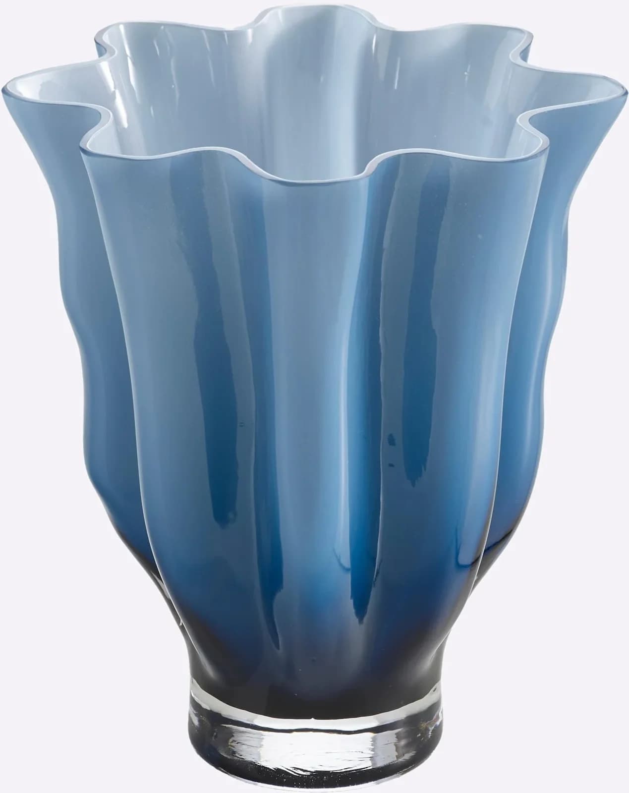 HEINE HOME Tischvase Blau Gefärbtes Glas