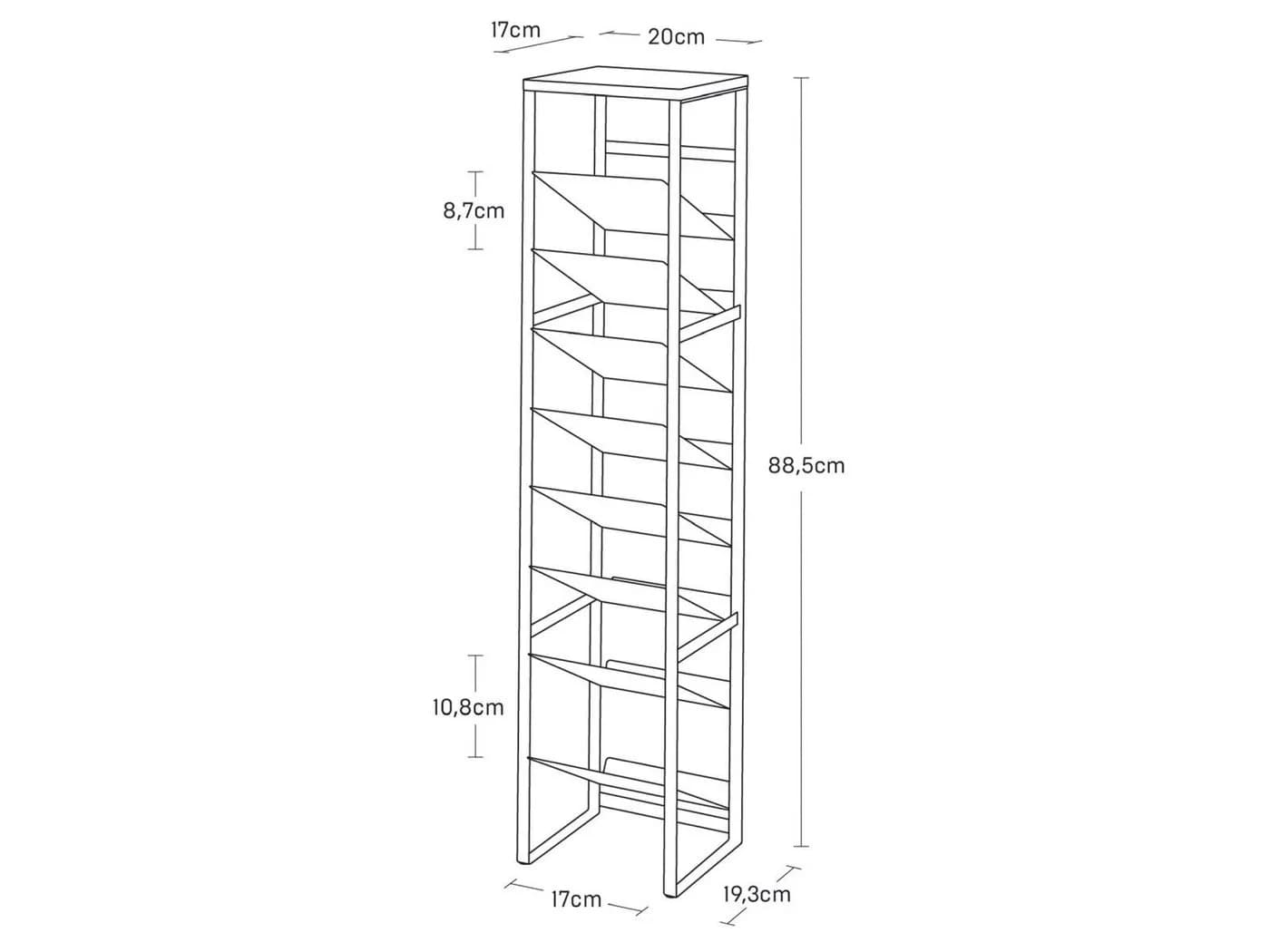 Yamazaki Flaschenregal "Tower" 8 Etagen Metallgestell