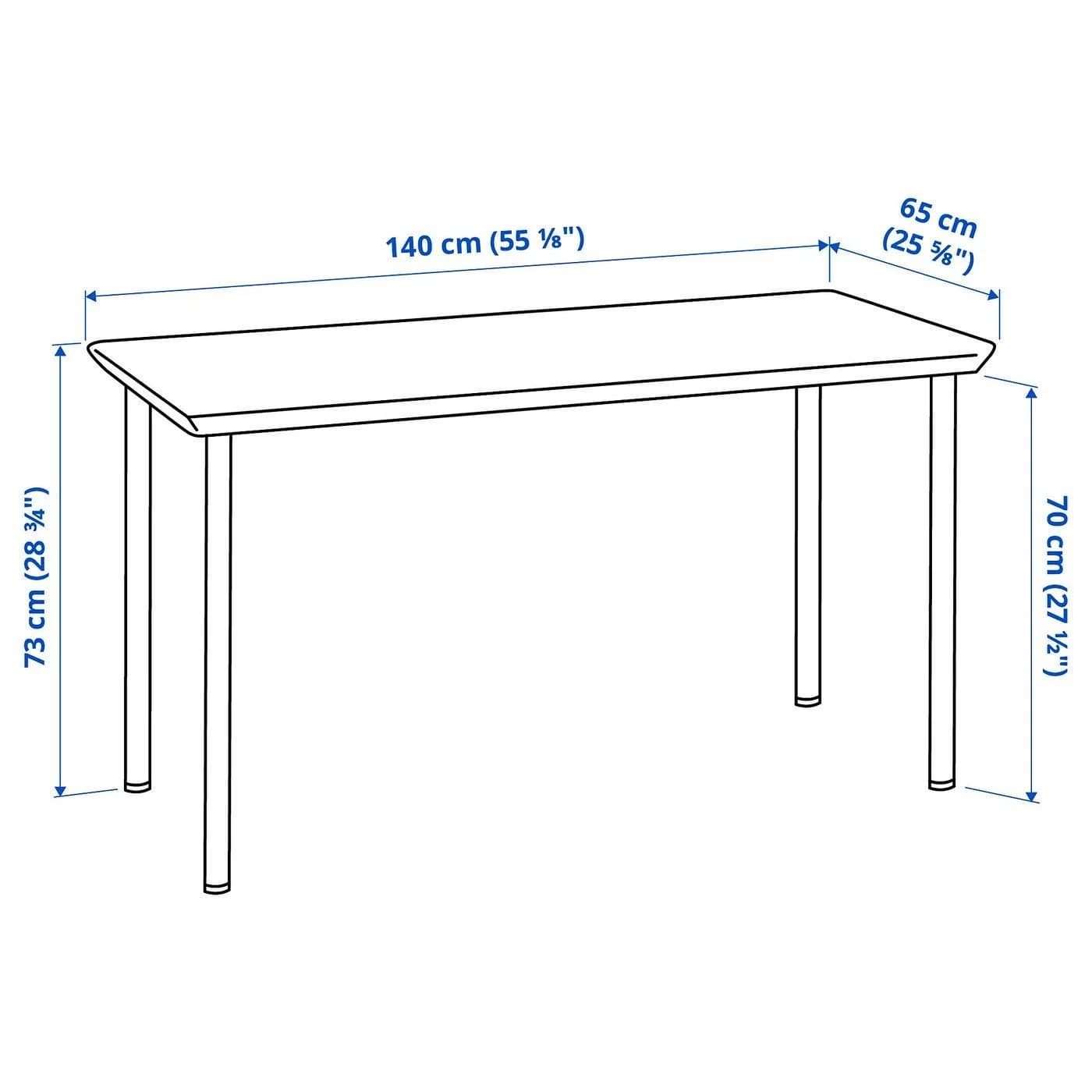 IKEA ANFALLARE / ADILS Schreibtisch Bambus Schwarz