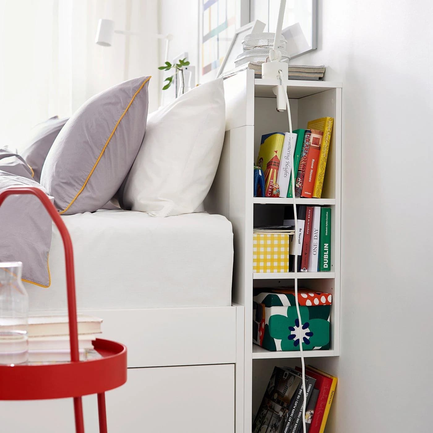 IKEA BRIMNES Kopfteil mit Ablage Weiß