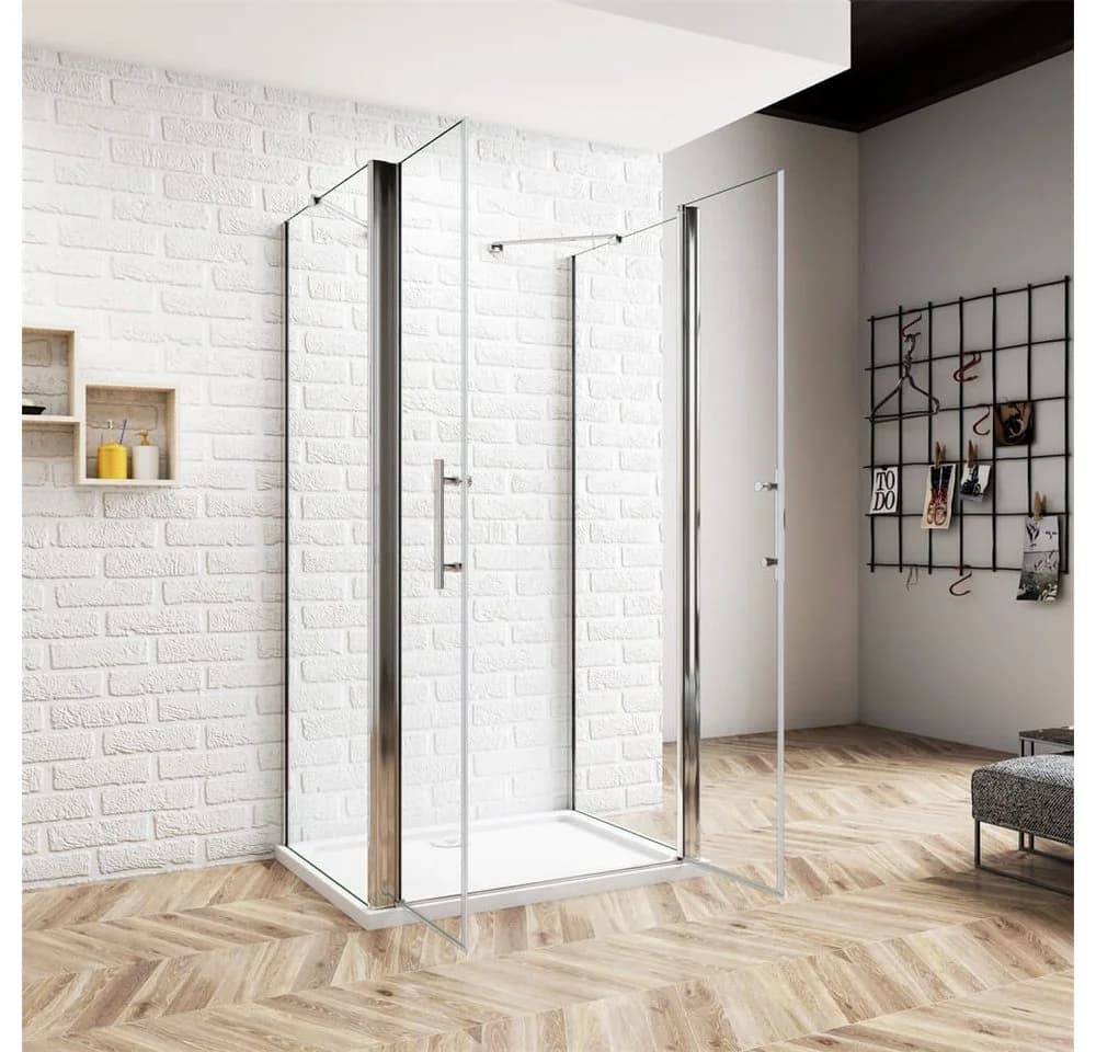 duschspa U-Form Duschkabine mit Sicherheitsglas und Nano-Beschichtung