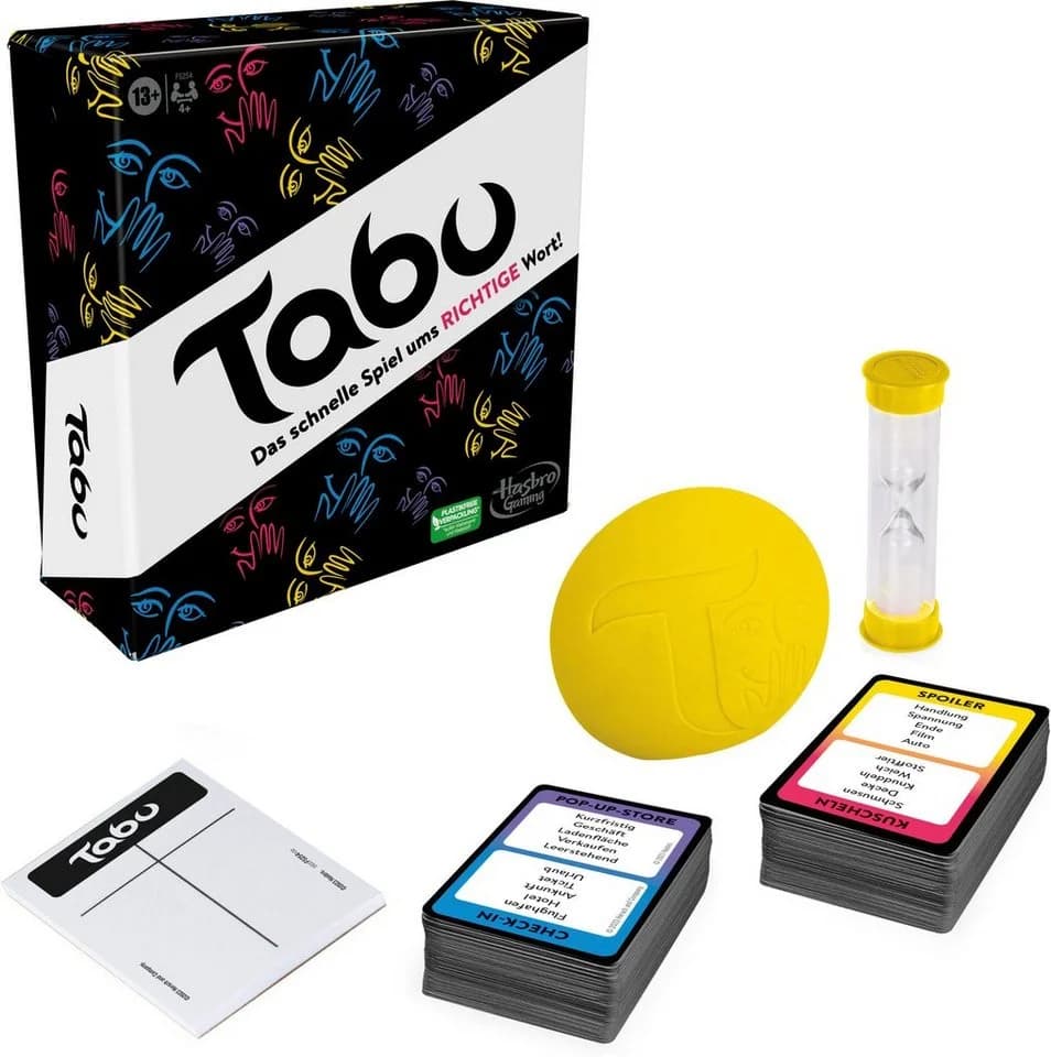 Hasbro Tabu - Das schnelle Wortspiel für 212 Karten & 848 Begriffe