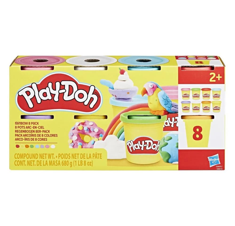Hasbro Play-Doh Knete Regenbogen Farben 8er Pack