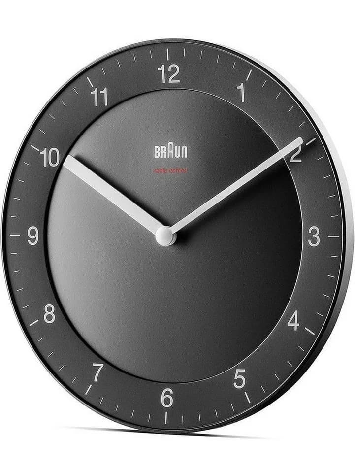 Braun Wanduhr Klassik Funkwanduhr Braun BC06B-DCF