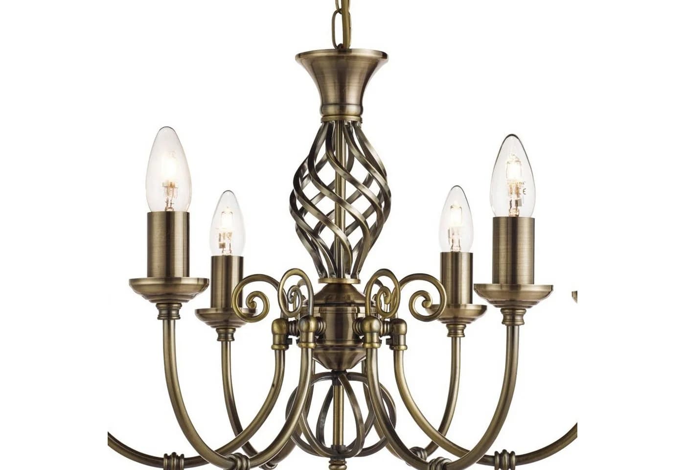 SEARCHLIGHT Kronleuchter Zanzibar 6Lt Pendant Antikmessing