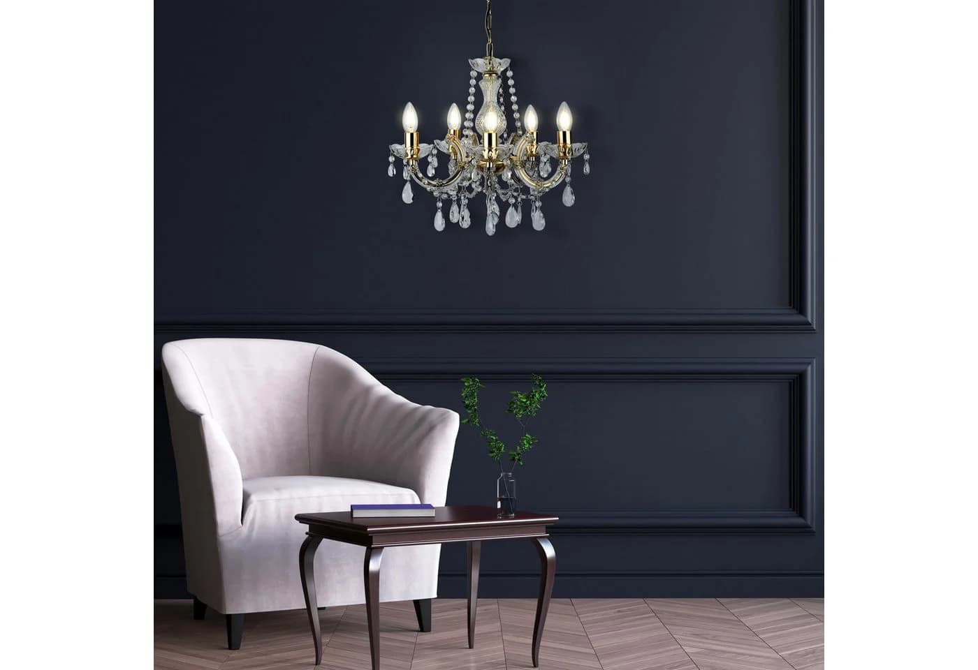 Eleganter Kristall-Kronleuchter in Glitzernd-Luxuriöser Optik