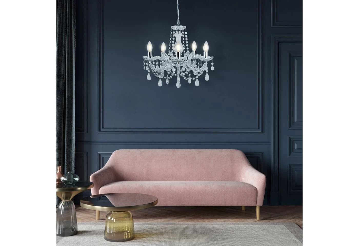 Kronleuchter Marie Therese 5-flammig Chrom