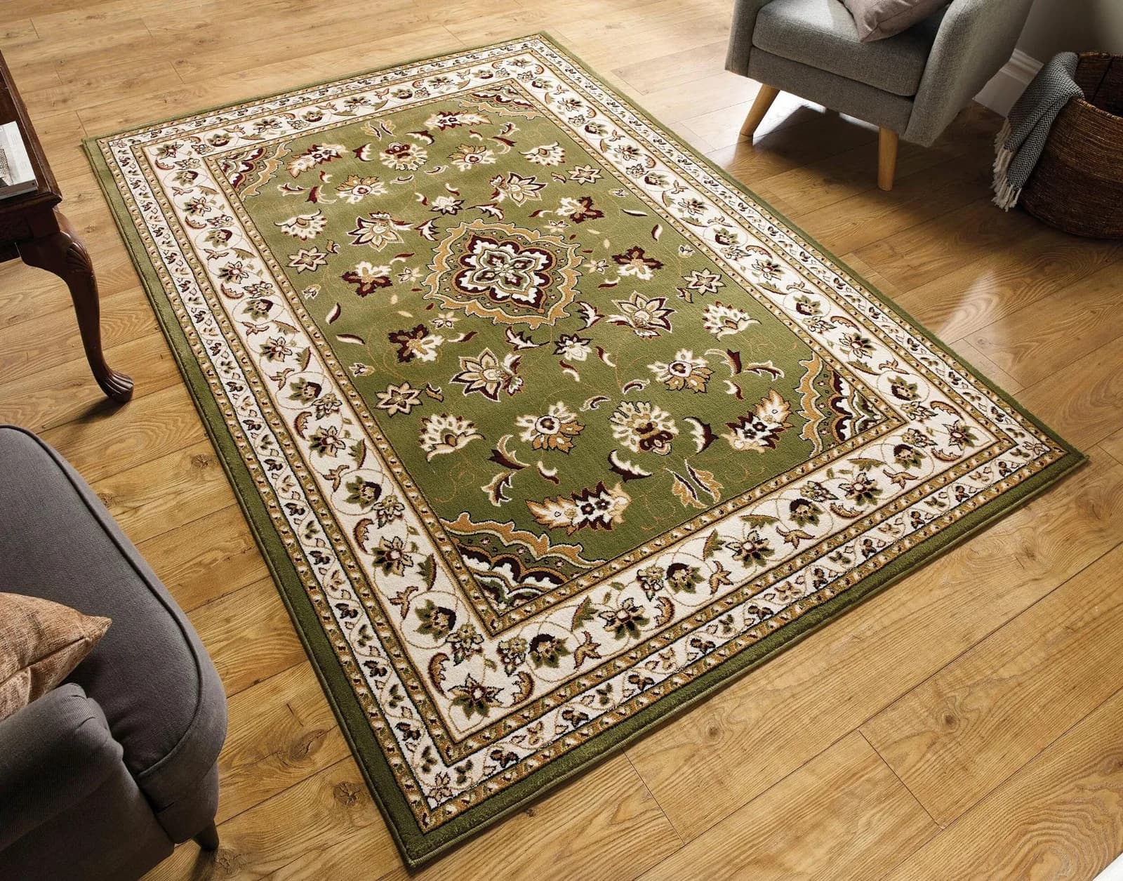 FLAIR RUGS Sherborne Teppich Grün Orientalisch Vintage
