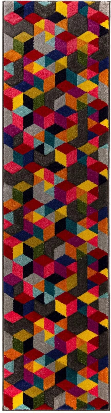 FLAIR RUGS Dynamic Läufer Bunt Geometrisches Muster Polypropylen