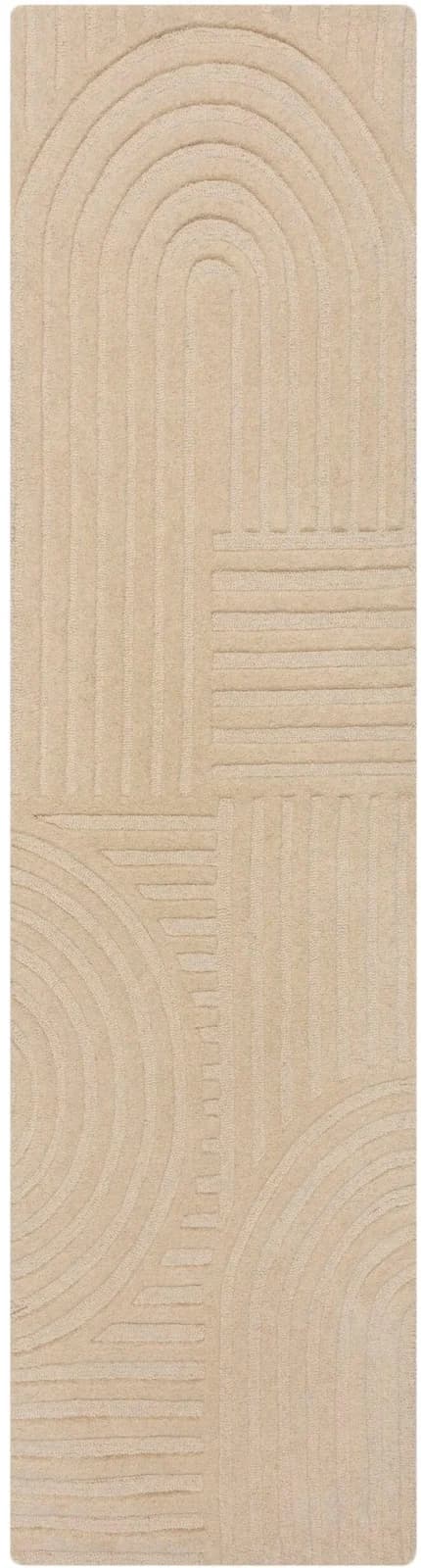 FLAIR RUGS ZEN GARDEN Teppich Beige 100% Wolle Handgetuftet