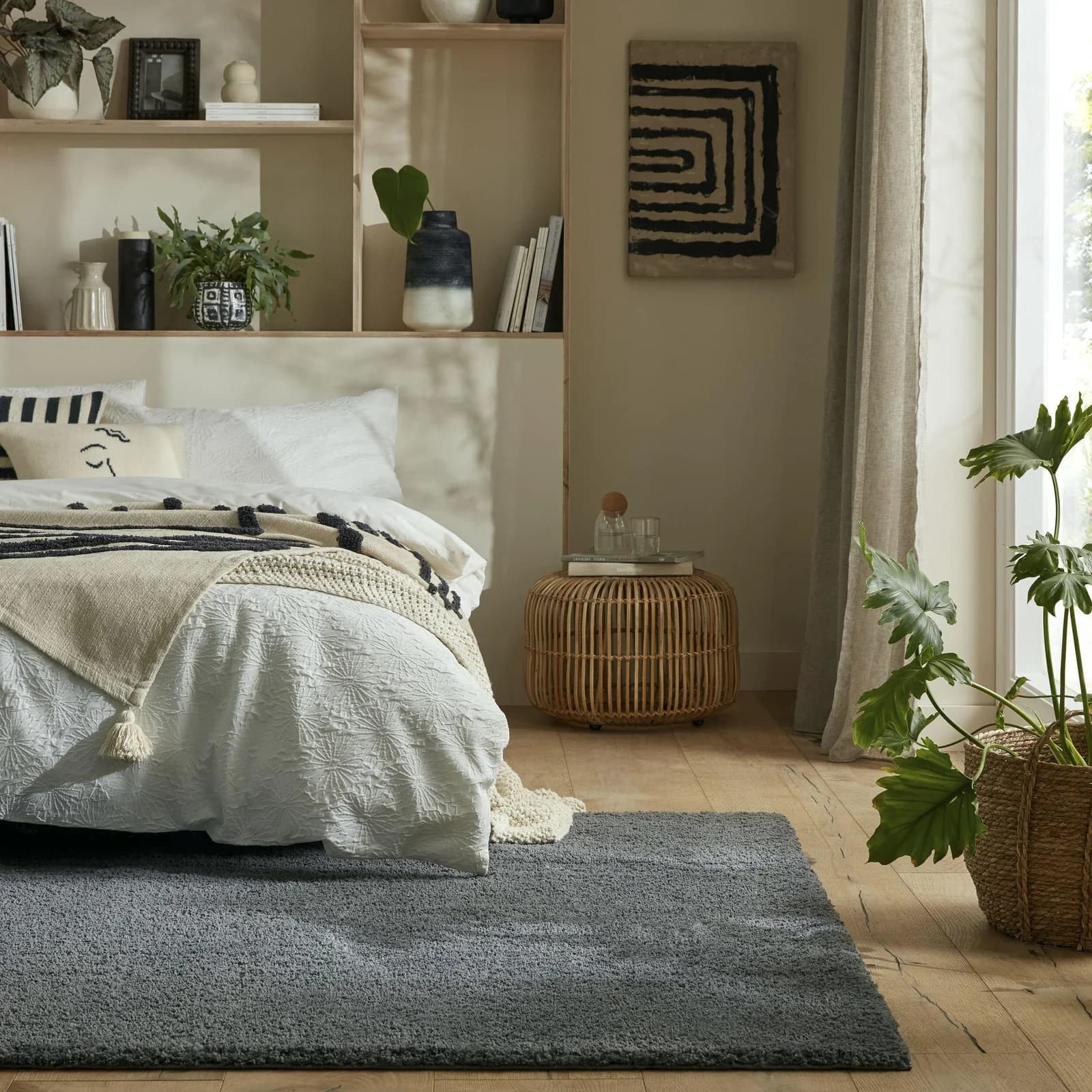 Teppich FLAIR RUGS Fluffy Grau Kunstfaser