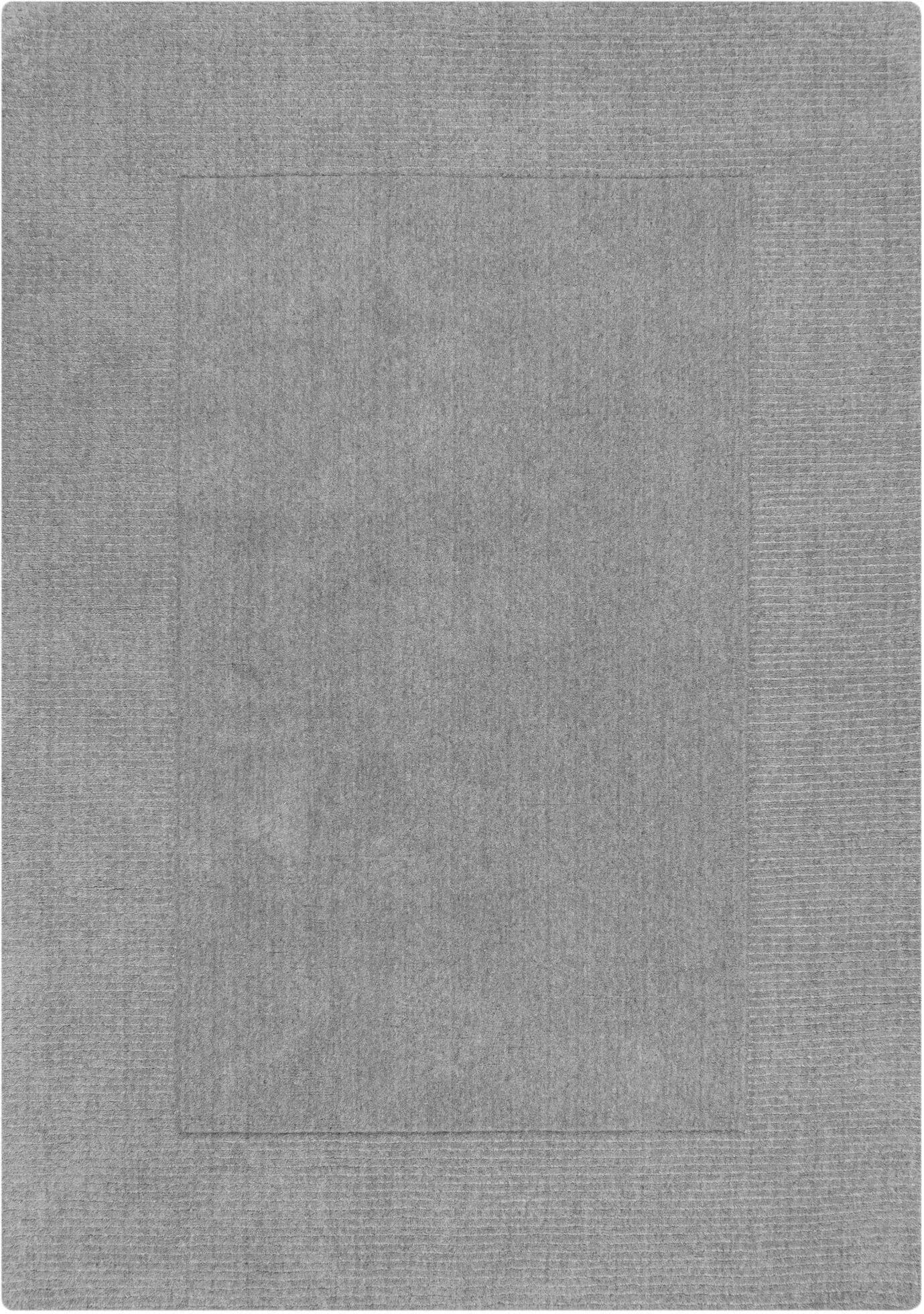 FLAIR RUGS Wollteppich Tuscany Grau Handgetuftet Uni