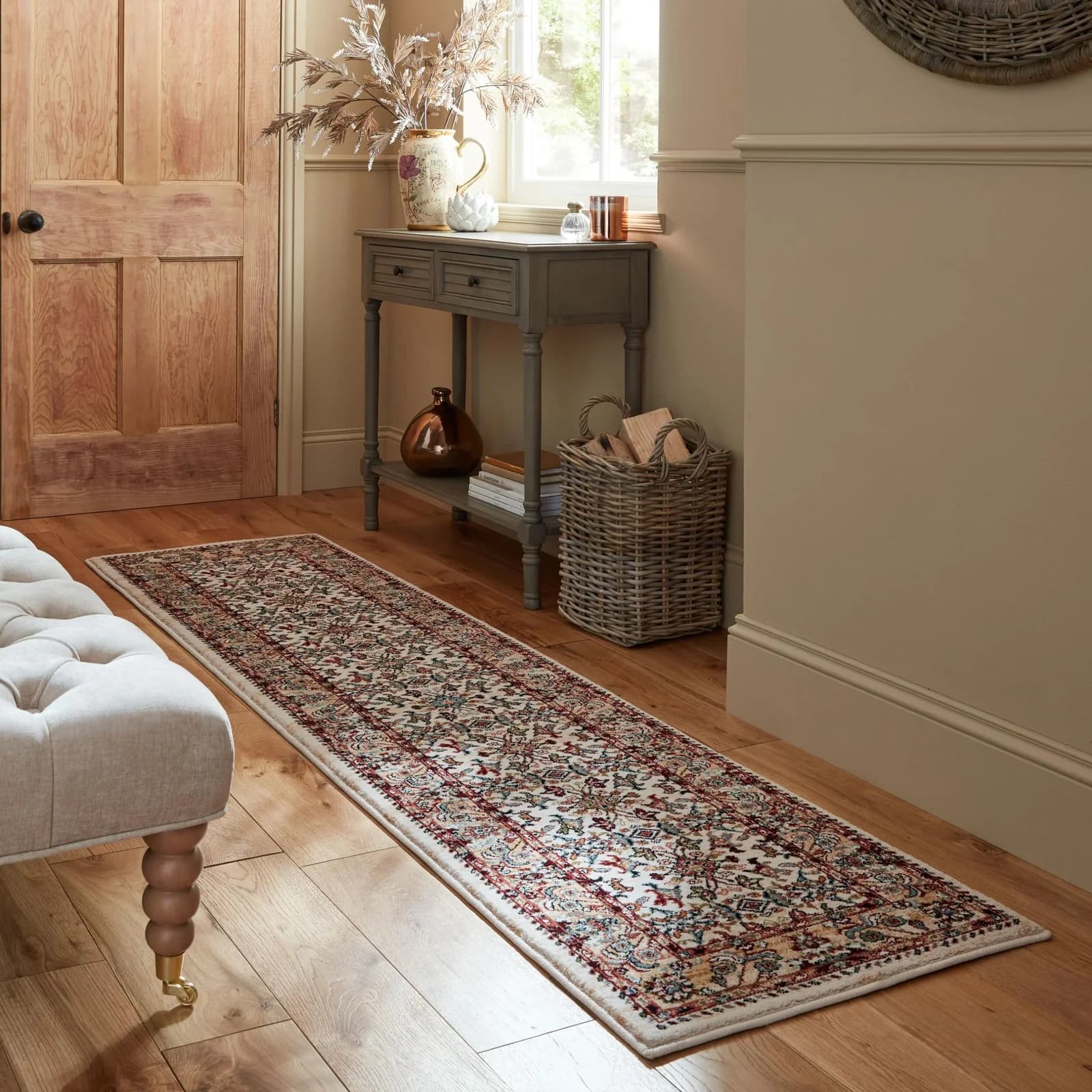 FLAIR RUGS Sandford Vintage Teppich Beige Natur Läufer