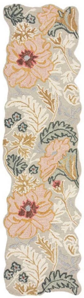 FLAIR RUGS Wollteppich Daphne Floral 100% Wolle Rosa