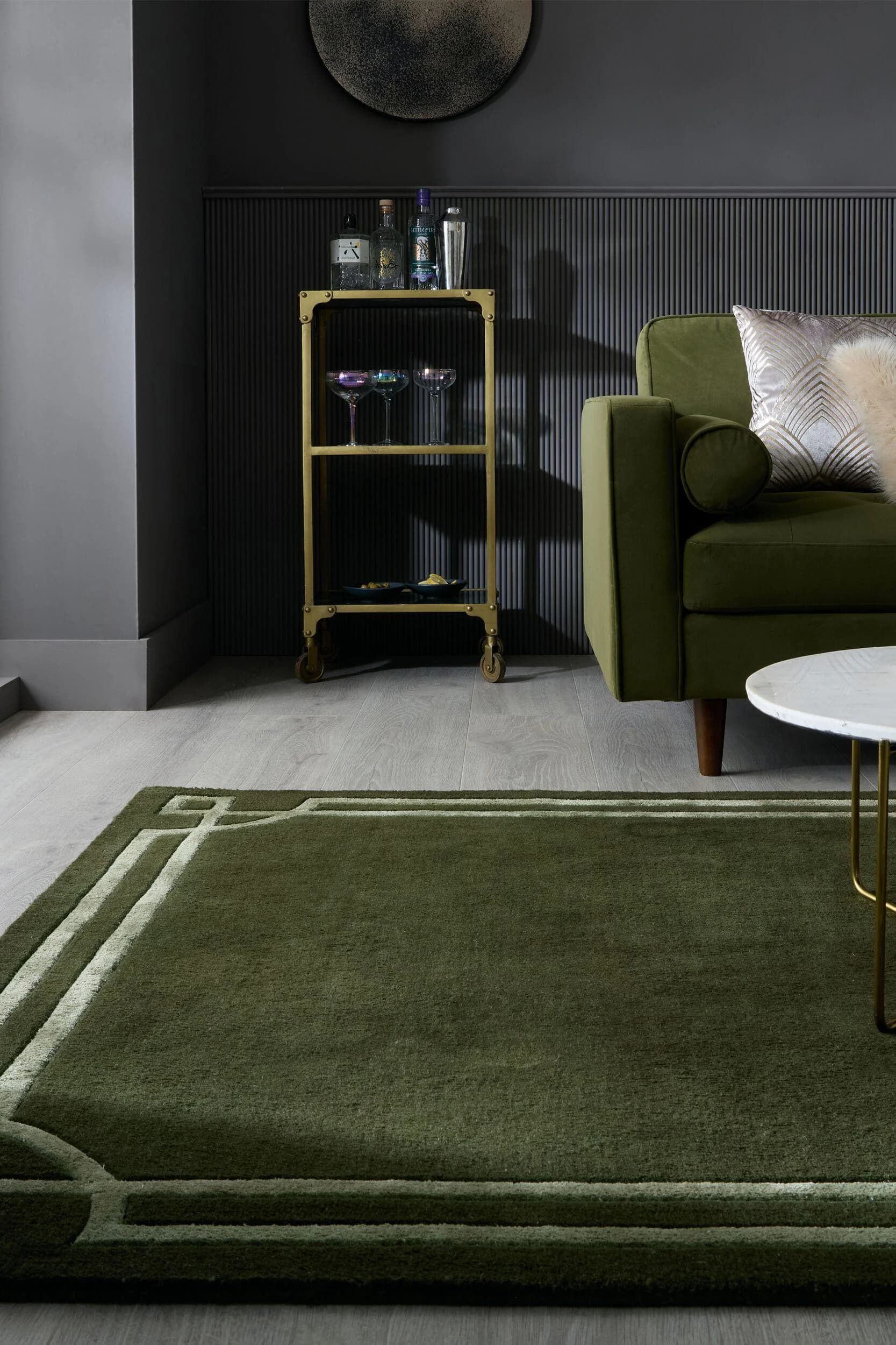 Gatsby Teppich Grün Vintage-Design