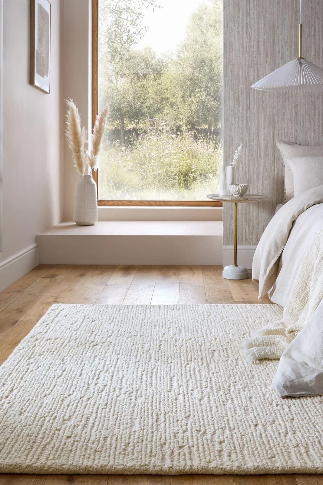 Wollteppich FLAIR RUGS Harris Boucle Elfenbeinfar Wolle