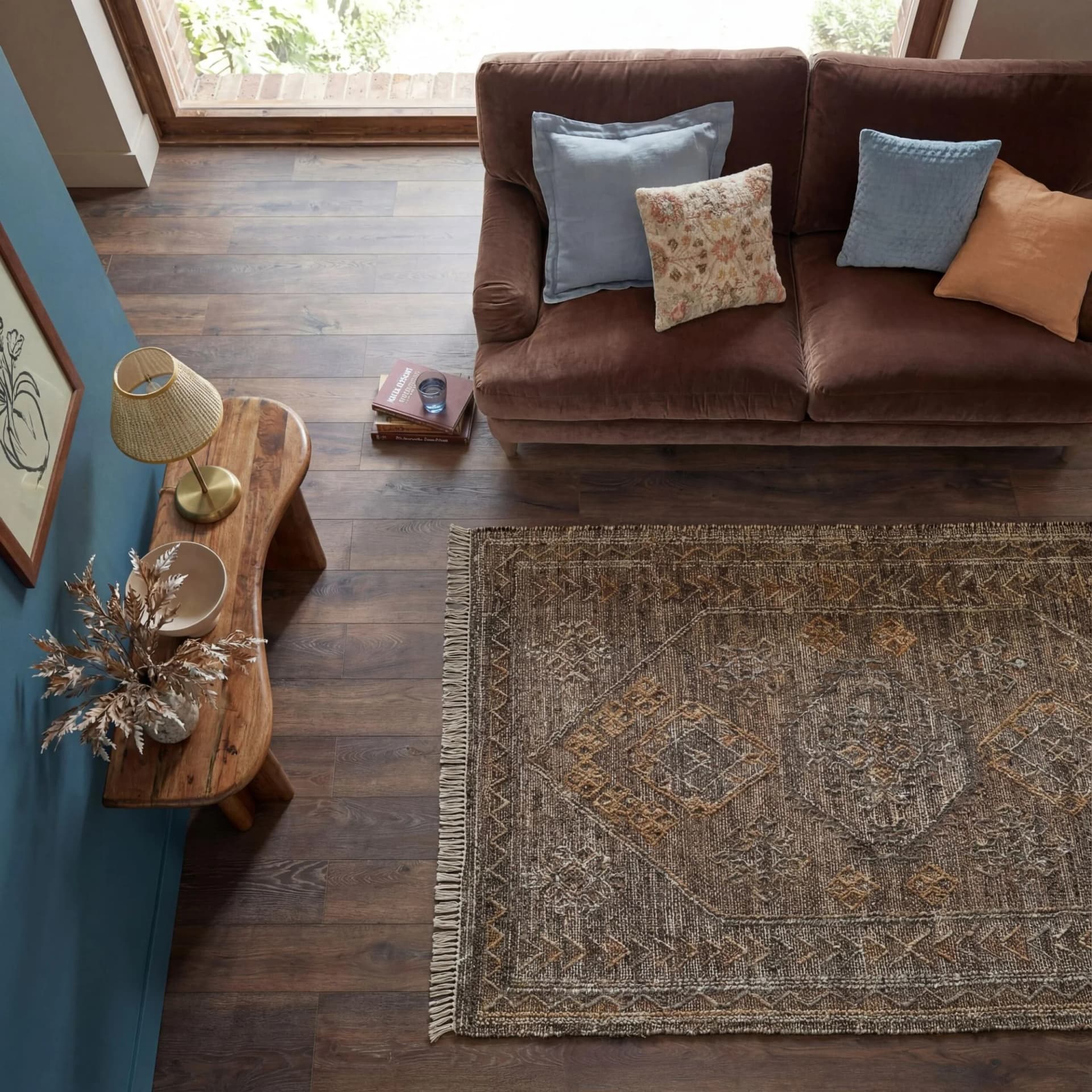 FLAIR RUGS Marra Vintage Teppich Natürlich Handgewebt