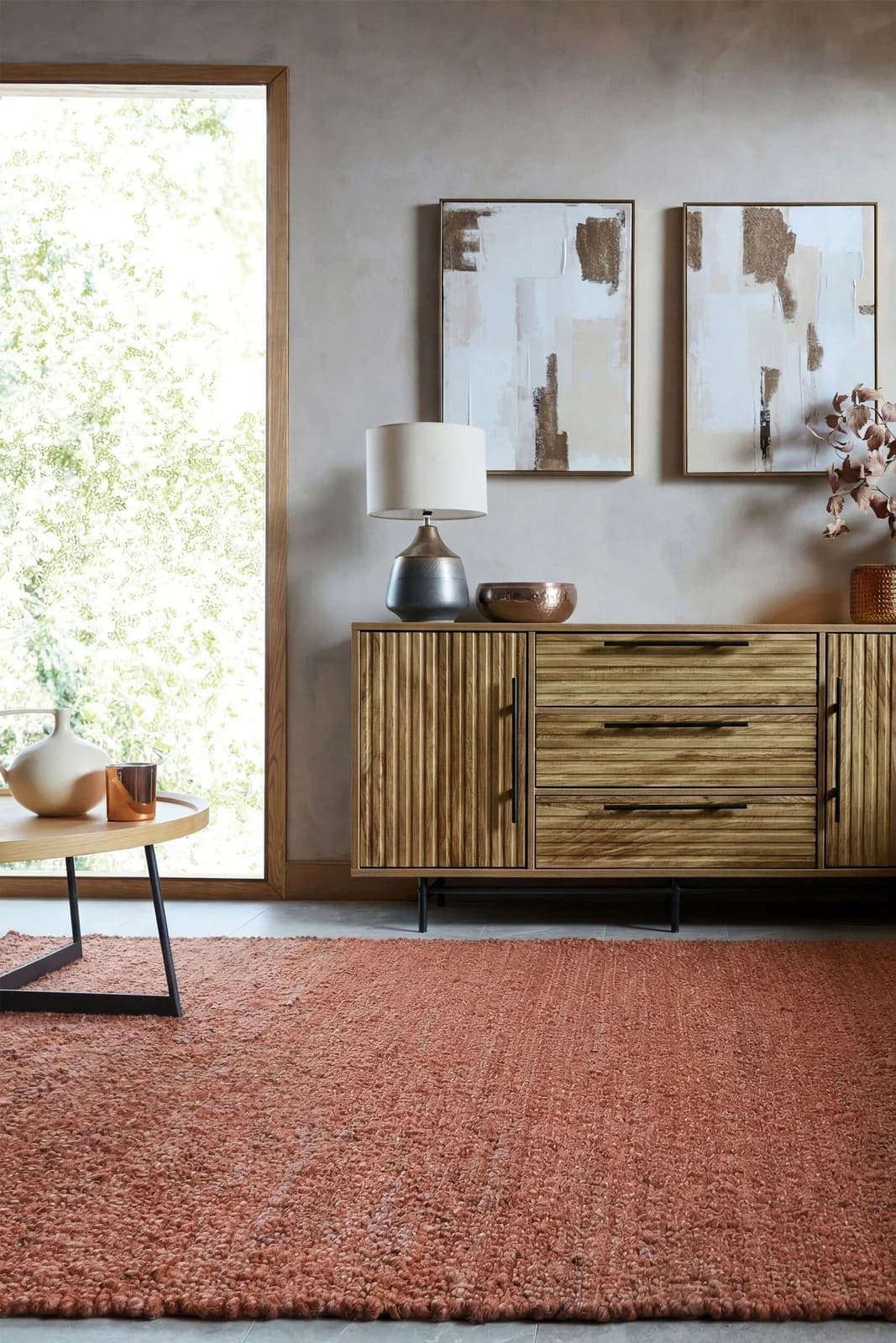 FLAIR RUGS Designteppich FINLEY Terrakotta Bouclé-Design