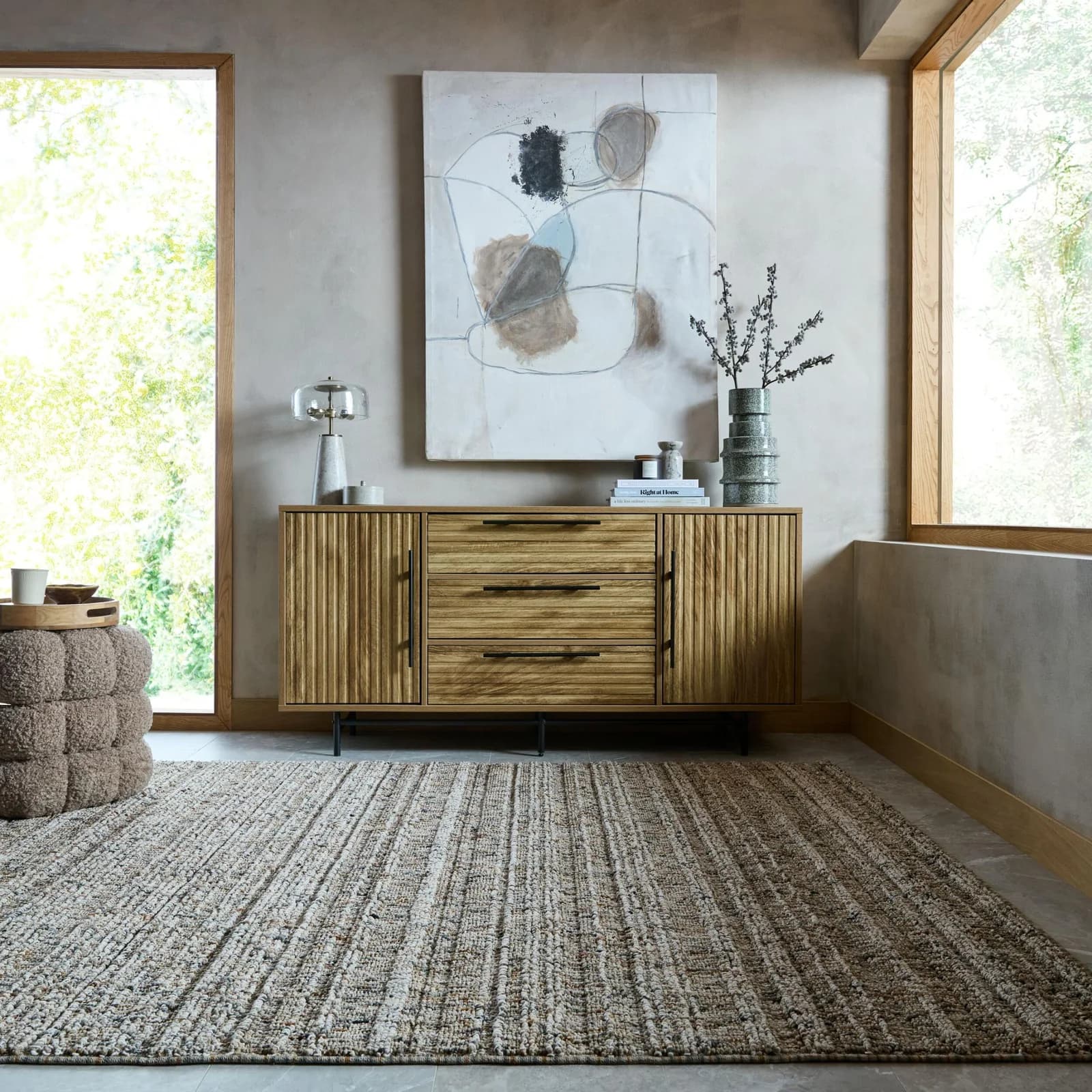 FLAIR RUGS Designteppich Amily Modern Beige Polyester