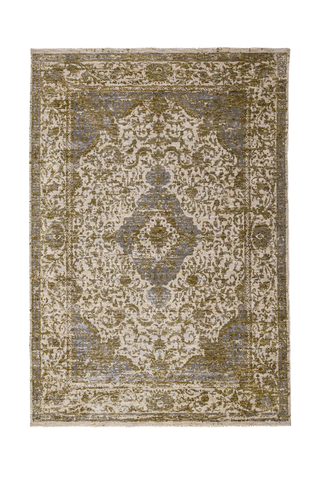 FLAIR RUGS Cordelia Vintage Teppich Grün/Braun Polyester